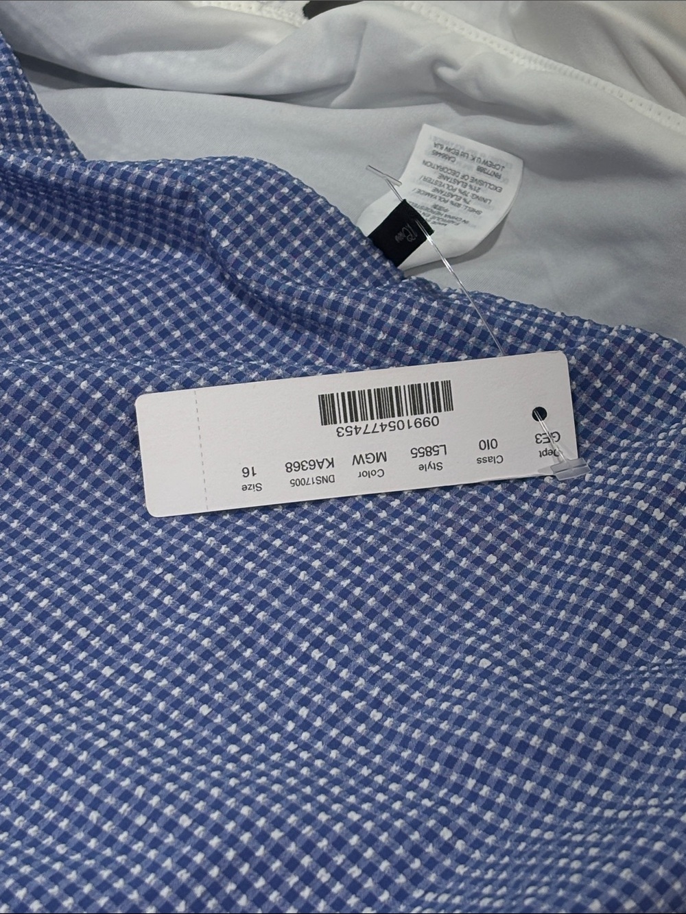J. Crew Blue Gingham Halter One-Piece Swimsuit - Picture 6 of 6